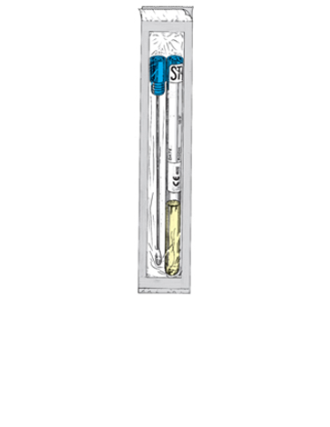 SWAB AND TEST TUBE WITH CULTURE PLASTIC STICK